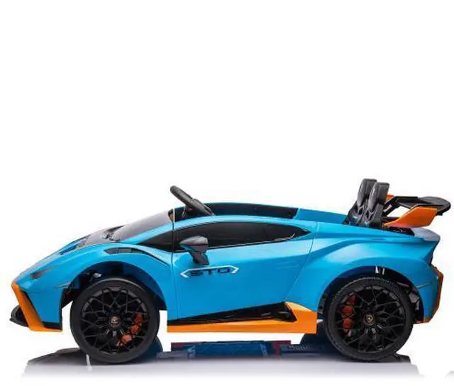 Alt view image 3 of 7 - taoruifang Lamborghini Huracan Sto 24V Kids Electric Ride-On Drift Car: Speeds 1.86-5.59 MPH, Ages 3-8, Foam Front Wheels, 360° Spin, LED Lights, Dynamic Music, Early Learning, USB Port, Drift Feature