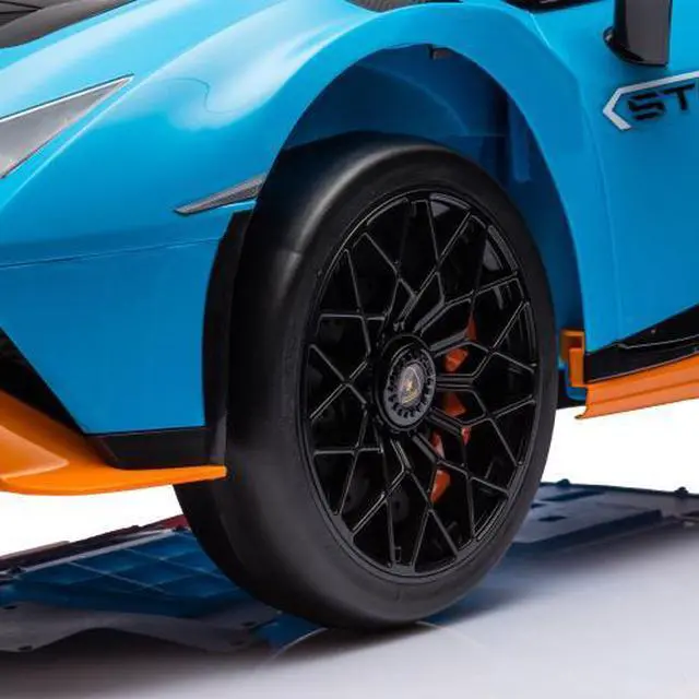 Alt view image 5 of 7 - taoruifang Lamborghini Huracan Sto 24V Kids Electric Ride-On Drift Car: Speeds 1.86-5.59 MPH, Ages 3-8, Foam Front Wheels, 360° Spin, LED Lights, Dynamic Music, Early Learning, USB Port, Drift Feature