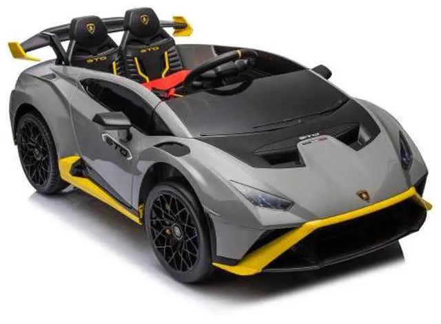 Alt view image 6 of 7 - taoruifang Lamborghini Huracan Sto 24V Kids Electric Ride-On Drift Car: Speeds 1.86-5.59 MPH, Ages 3-8, Foam Front Wheels, 360° Spin, LED Lights, Dynamic Music, Early Learning, USB Port, Drift Feature