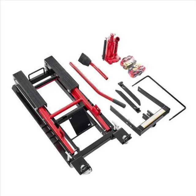 Alt view image 4 of 7 - taoruifang 1500LBS Hydraulic Motorcycle Lift Jack 1500 LBS Capacity Steel ATV Lift with Wheels and Handle