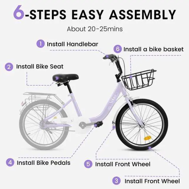 Alt view image 2 of 7 - taoruifang 20 Inch Kids Bike for Boys & Girls, Children's Bicycle with Coaster Brake & V-Brake, 1-Speed, Chain Guard & Rear Rack, Lightweight Steel Frame light camel