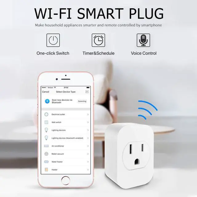 Alt view image 8 of 9 - eco4life by Sonicgrace Smart WiFi Single Plug/Outlet, Works with Alexa and Google Assistant, Remote Control via App through Smart Phone