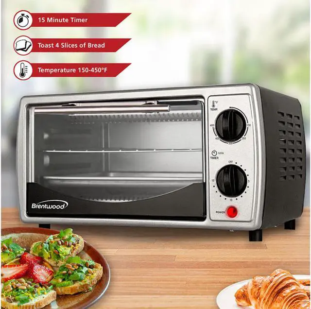Alt view image 7 of 11 - Toaster Oven 4Slice 9L Black