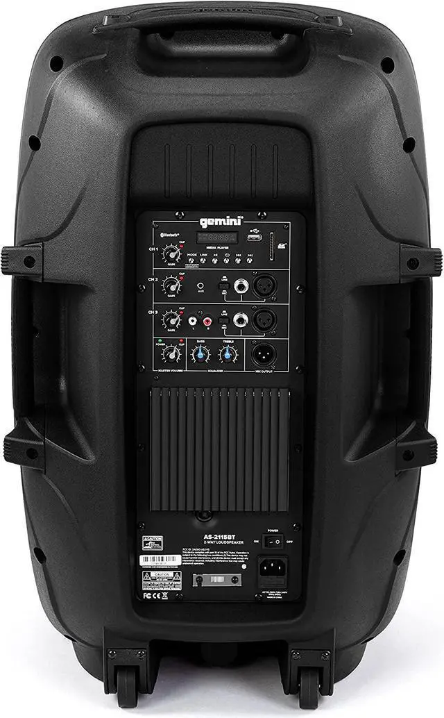 Alt view image 3 of 7 - Gemini Sound 2-Channel Power Speaker with Handles - 2000W