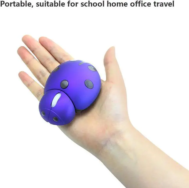 Alt view image 6 of 6 - CM0184 3000 DPI 3-keys Mini Ladybug 2.4G Wireless Mouse Personalized Wireless Mouse