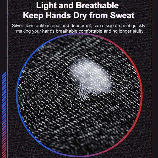 Alt view image 7 of 7 - ROCK i27 Super Conductive Silver Fiber Anti-sweat Sensitive Touch Gaming Finger Cover for Thumb / Index Finger