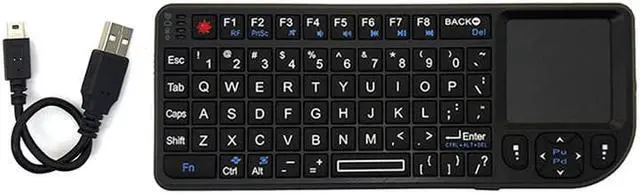 Alt view image 5 of 5 - A8 Mini Wireless Mouse And Keyboard With Laser Touchpad Keyboard, Colour: English White Backlight