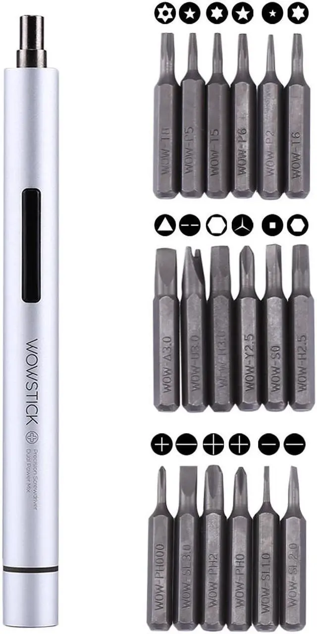 Main image of Wowstick 19 in 1 Dual Power Smart Hand Pen Screwdriver Kits  Precision Bits Repair Tool for Phones & Tablets