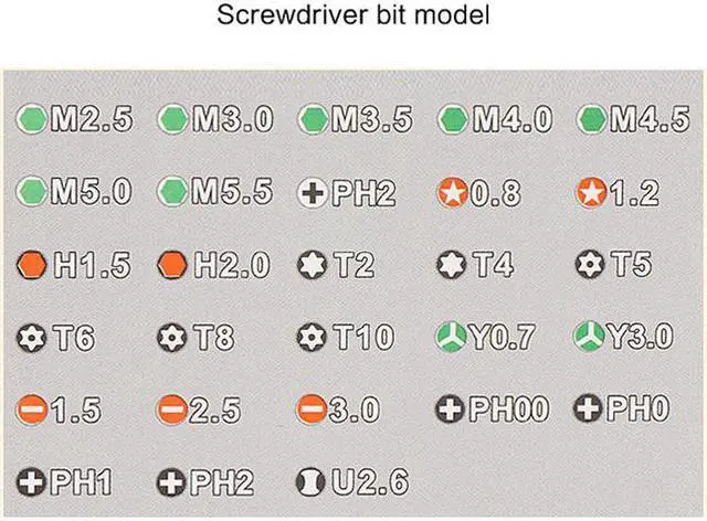 Alt view image 6 of 6 - Obadun 9802 31 in 1 Screwdriver Set Tool Computer Clock Precision Multi-Function Repair Tool, Series: Ratchet Handle