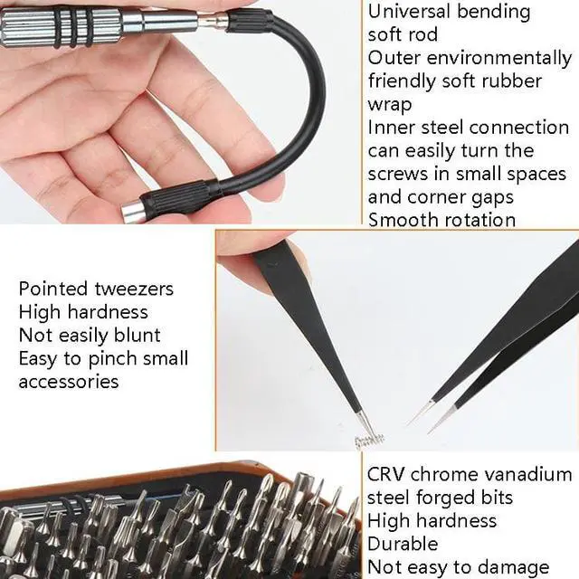 Alt view image 4 of 6 - Obadun 9801 68 In 1 Screwdriver Set Manual Batch Glasses Screwdriver Hardware Repair Tool