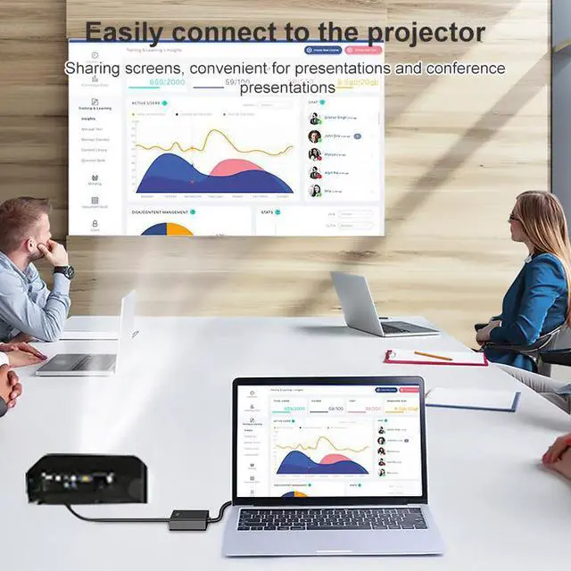Alt view image 6 of 7 - HDCO-VGAM2 1080P VGA Male to HDMI Female Converter with 3.5mm Audio Cable