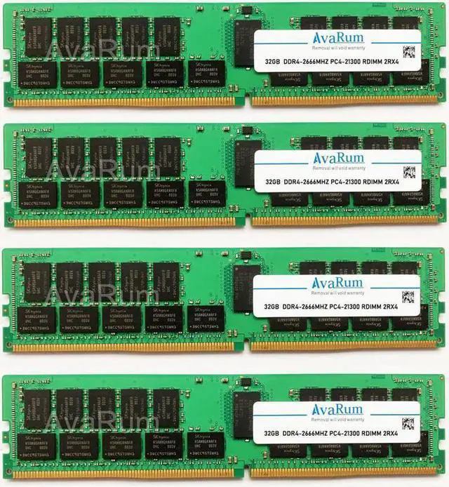 Main image of 128GB (4x32GB) DDR4-2666 RDIMM 2Rx4 Memory for ASUS KNPA-U16 AMD EPYC 7000 Series by AVARUM RAM