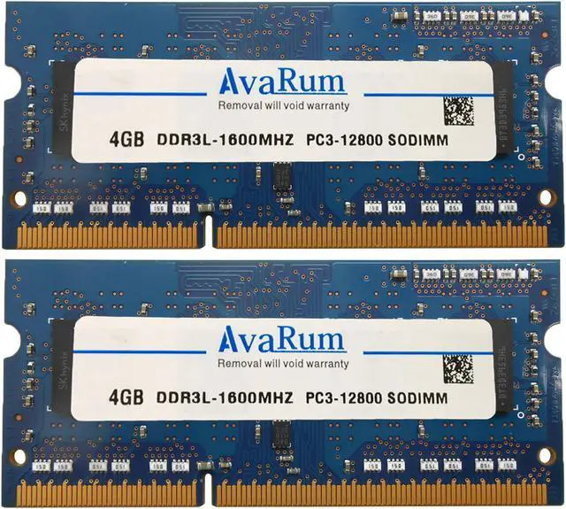 Main image of 8GB (2X4GB) DDR3L-1600Mhz (PC3L 12800) SODIMM 1Rx8 Memory for Laptops by Avarum Ram