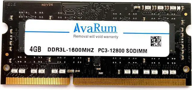 Main image of 4GB DDR3L-1600Mhz (PC3L 12800) SODIMM 1Rx8 Black Memory for Laptops by Avarum Ram
