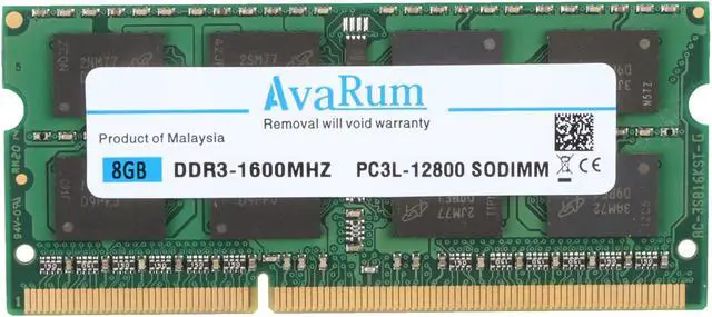 Main image of 8GB DDR3L-1600Mhz (PC3L 12800) SODIMM 2Rx8 Memory for Laptops by Avarum Ram