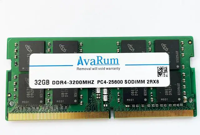 Main image of 32GB DDR4-3200 PC4-25600 SODIMM Laptop Memory by AVARUM RAM