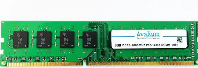 Main image of Avarum 8GB DDR3 1600MHZ (PC3-12800) 1.5V 2Rx8 CL11 240 PIN DIMM Non-ECC Unbuffered Desktop Computer Memory RAM Upgrade Modules
