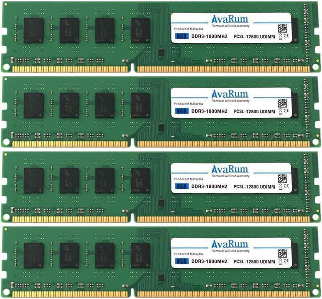 Alt view image 6 of 6 - Asus Z87-K Motherboard Combo Set with Intel Core i3-4130 LGA 1150 CPU 4pcs X 8GB = 32GB 1600MHz DDR3L Memory by Avarum Ram