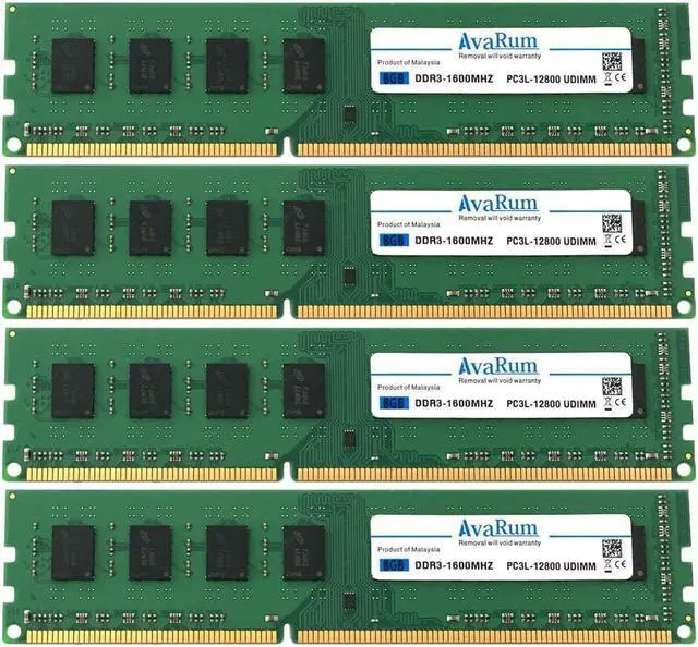 Alt view image 6 of 6 - Asus Z87-K Motherboard Combo Set with Intel Core i5-4570 LGA 1150 CPU 4pcs X 8GB = 32GB 1600MHz DDR3L Memory by Avarum Ram