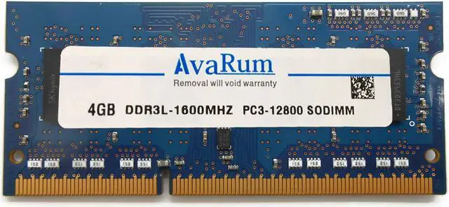 Alt view image 3 of 4 - 4GB DDR3L-1600Mhz (PC3L 12800) SODIMM 1Rx8 Black Memory for Laptops by Avarum Ram