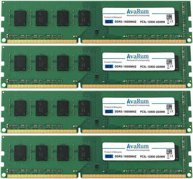 Alt view image 6 of 6 - ASUS 970 PRO GAMING/AURA 970 AM3+ ATX Gaming Motherboard Combo Set with AMD FX-8350 8-Core CPU 4pcs X 8GB = 32GB DDR3L 1600MHz Memory by Avarum Ram