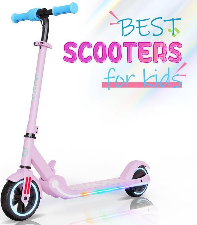 RCB Electric Scooter for Kids Ages 6-12, Colorful Lights, LED Display, Speed and Height, Lightweight and Foldable Electric Scooter Pink Skateboards & - Newegg.com