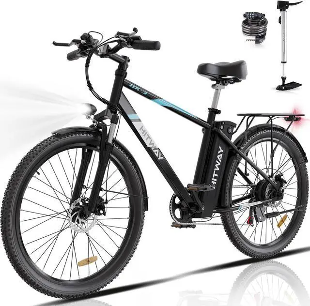 Main image of HITWAY Electric Bike for Adults, 750W/48V/14Ah Ebike with Removable Battery, 20MPH/35-75Miles with 26"×3.0 Fat Tire, Shimano 7-Speed Transmission
