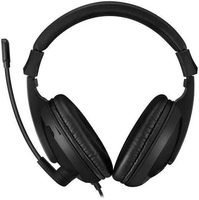 Alt view image 5 of 20 - Adesso Black Xtream H5U USB Connector Stereo USB Multimedia Headphone/Headset with Microphone