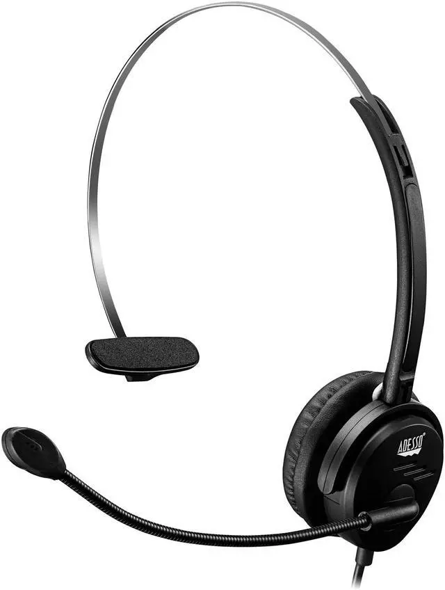 Alt view image 10 of 20 - Adesso Xtream P1 USB Wired Multimedia Headset with Microphone Monaural Over the Head Black XTREAMP1