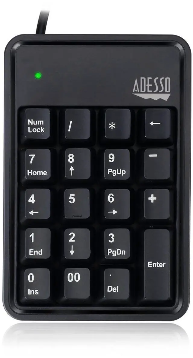 Alt view image 12 of 19 - Adesso 19-Key Usb Numeric Keypad ,Built-In 3-Port  Usb Hubs , Durable  Mechnical