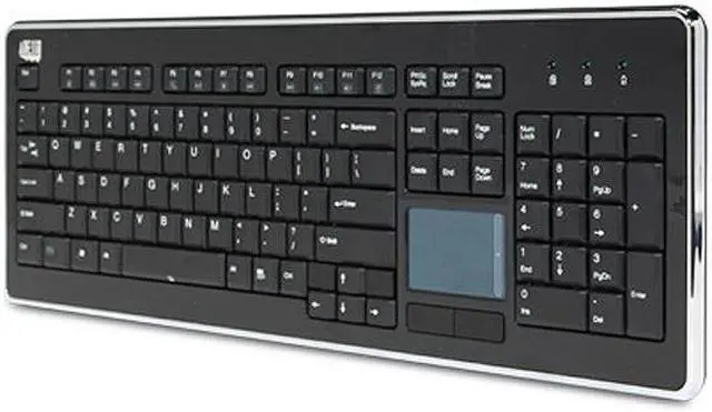 Alt view image 2 of 2 - Adesso SlimTouch WKB-4400UB Wireless Desktop Keyboard - 2.4 GHz - Black