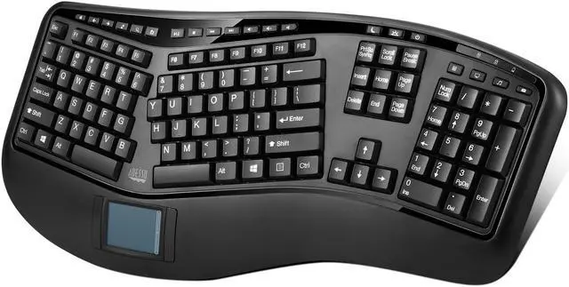 Alt view image 18 of 20 - ADESSO WKB-4500UB WRLS ERGO TOUCHPAD KEYBOARD