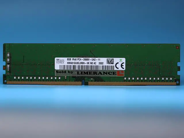 Alt view image 2 of 2 - Hynix 8GB  DDR4-2666(PC4-21300) UDIMM  CL-17 1.2V Desktop Memory - HMA81GU6CJR8N-VK