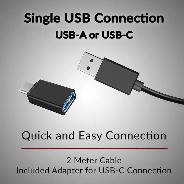 Alt view image 4 of 7 - Cyber Acoustics USB Speaker Bar (CA-2890)  Stereo USB Powered Speaker, Easily Clamps to Monitor, Convenient Controls