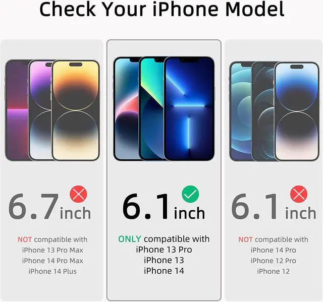 Alt view image 2 of 7 - Privacy Screen Protector for iPhone 13/13 Pro/14/16e [2-Pack][6.1 Inch] Display Tempered Glass Film with Easy Installation Frame Ultra HD 9H Hardness Scratch Resistant Case Friendly