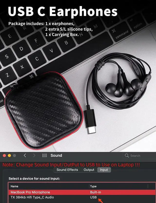 Alt view image 6 of 7 - USB C Headphone for  S23 FE S22 S21 S20 A53 A54 Wired Earbuds Magnetic in-Ear Type C Earphone with Microphone Volume Control Bass Stereo Noise Canceling for iPhone 15 Pro Max Pixel 6 6a 7a 8 5