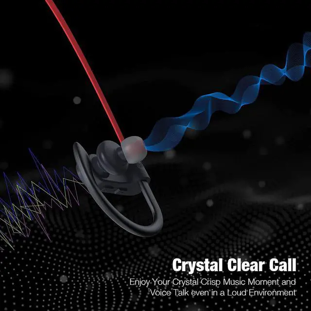 Alt view image 6 of 7 - Bluetooth Headphones Wireless Earbuds Bluetooth 5.3 Running Headphones IPX7 Waterproof Earphones with 16 Hrs Playtime Stereo Sound Isolation Headsets for Workout Gym