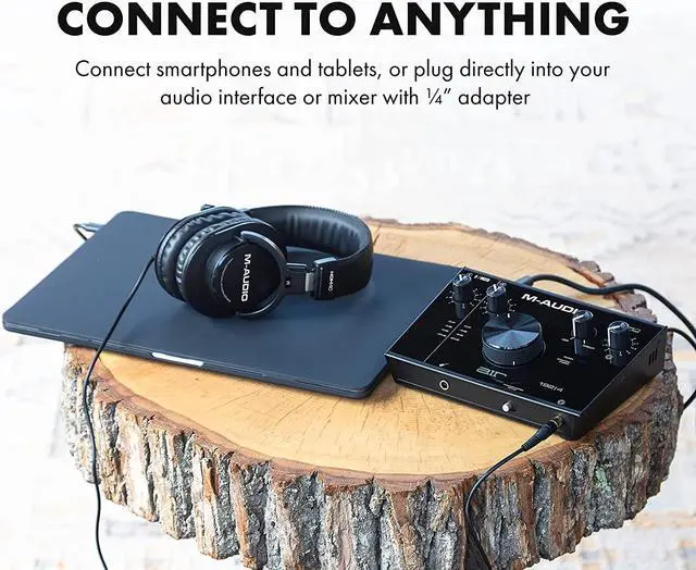 Alt view image 5 of 7 - HDH40 C Over Ear Studio Headphones with Closed Back Design Flexible Headband and 2.7m Cable for Studio Monitoring Podcasting and Recording - Black