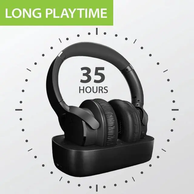 Alt view image 5 of 7 - Avantree Ensemble - Wireless Headphones for TV Watching with Charging Dock & Transmitter, Easy Setup & Comfortable Fit for Seniors, 35hrs Bluetooth Headset, No Lip-Sync Delay, Compatible with All TVs