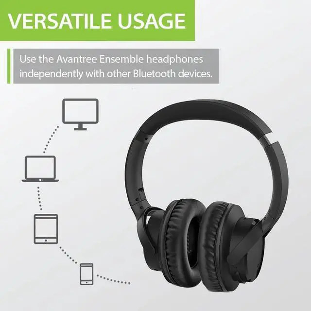 Alt view image 6 of 7 - Avantree Ensemble - Wireless Headphones for TV Watching with Charging Dock & Transmitter, Easy Setup & Comfortable Fit for Seniors, 35hrs Bluetooth Headset, No Lip-Sync Delay, Compatible with All TVs