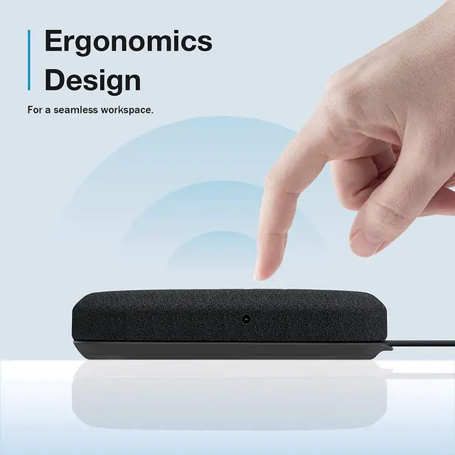 Alt view image 5 of 7 - RayBit USB Speakerphone, Conference Computer Speakers with Microphone for Home Office Calls, 360 Degree Enhanced Voice Pickup, Noise Reduction, Echo Cancellation, Compatible with Zoom, Teams, Skype
