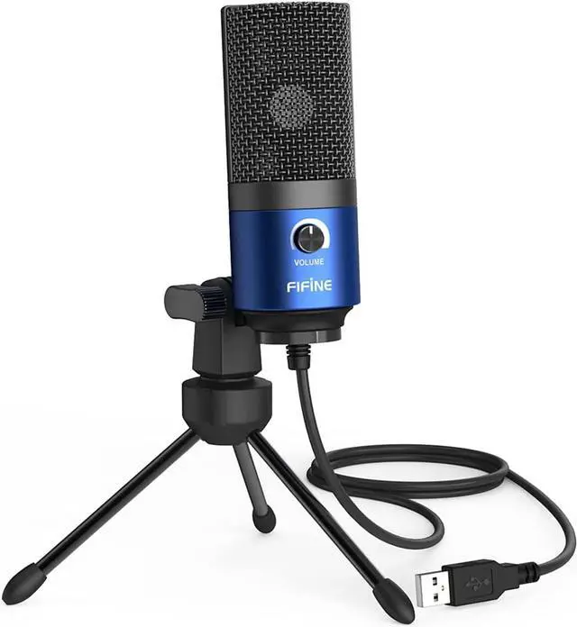 Main image of FIFINE K669 Blue USB Computer Microphone for Recording Voice Over | Condenser Mic with Gain Knob, Compatible with Mac&PC, Home Studio, Plug and Play