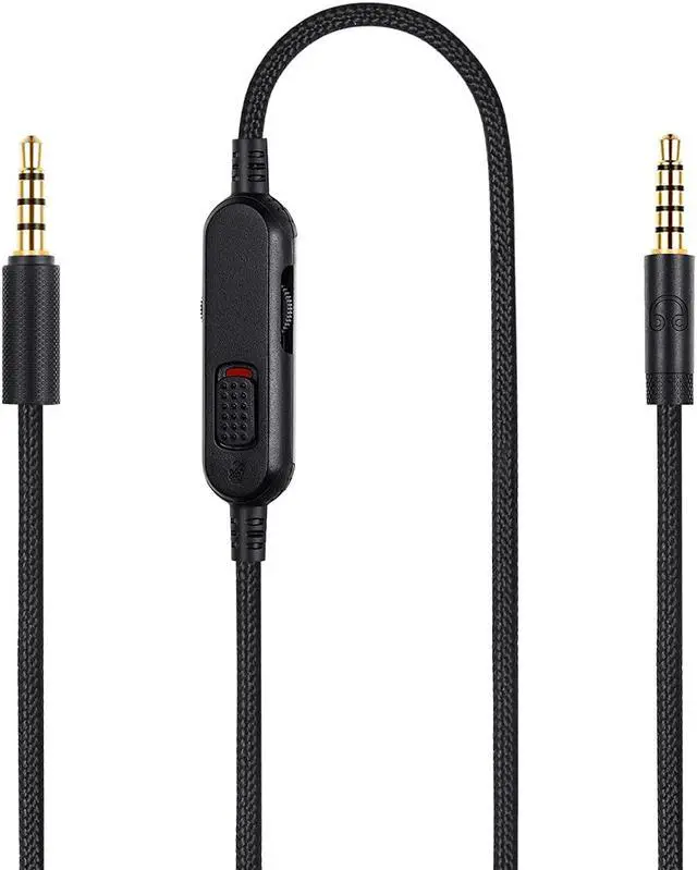Main image of G Pro X Cord Detachable Gaming Headset Cable Replacement for  G Pro / G433 / G233 3.5mm(1/8) Nylon Braided Wire with Inline Mute Switch and Volume Controller 6ft Long