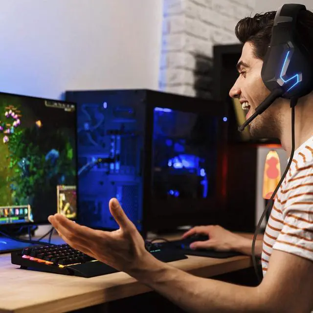 Alt view image 6 of 7 - Orzly Gaming Headset for PC and Gaming Consoles PS5, PS4, Xbox Series X | S, Xbox ONE, Nintendo Switch & Google Stadia Stereo Sound with Noise Cancelling mic - Hornet RXH-20 Abyss Edition