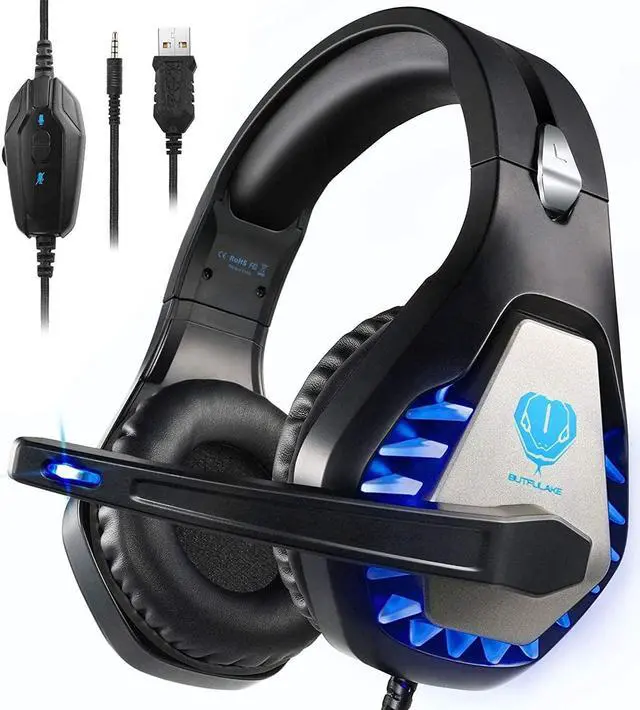 Main image of Gaming Headset for PS4, Xbox One, PC, PS5, Laptop, Mac, Nintendo Switch, 3.5MM Noise Cancelling Over Ear Headphones with Mic, Bass Surround, Soft Memory Earmuffs (Black)