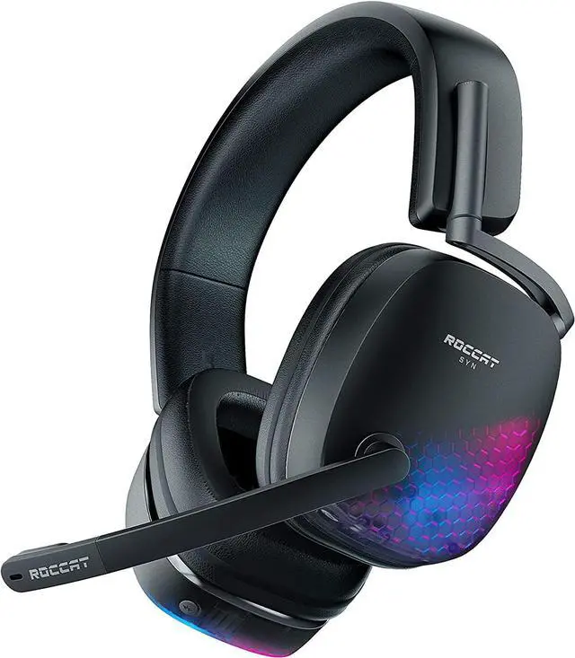 Alt view image 7 of 7 - ROCCAT Syn Max Air PC Wireless 3D Audio RGB Gaming Headset, Simultaneous Wireless & Bluetooth Connections, 16-Hour Battery & Charging Dock, Immersive 3D Audio & AIMO RGB Lighting