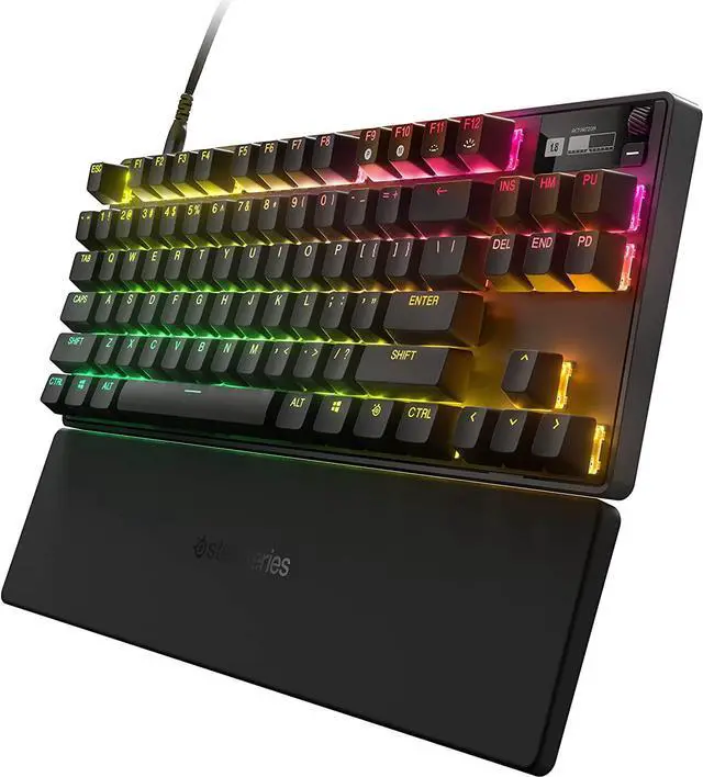Alt view image 2 of 7 - SteelSeries Apex Pro TKL HyperMagnetic Gaming Keyboard (2023 Edition) + SteelSeries PRISMCAPS PBT Keycaps Bundle