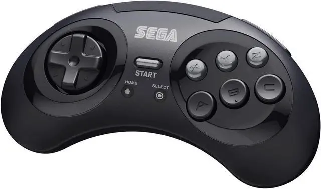 Alt view image 2 of 5 - Retro-Bit SEGA Genesis 2.4 GHz 8-Button Wireless Controller - (Black)