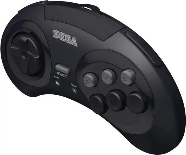 Alt view image 3 of 5 - Retro-Bit SEGA Genesis 2.4 GHz 8-Button Wireless Controller - (Black)