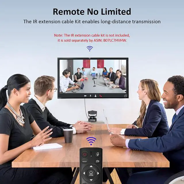 Alt view image 6 of 7 - Zoom Certified, NexiGo N990 (Gen 2) 4K PTZ Webcam, Video Conference Camera System with 5X Digital Zoom, Sony_Starvis Sensor, Position Preset, Dual Stereo Mics, 2x3.5mm Audio Jacks for External Mics